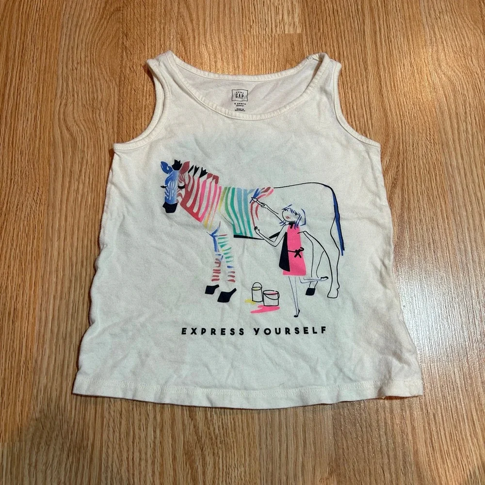 Baby Gap zebra tank 4‎ years